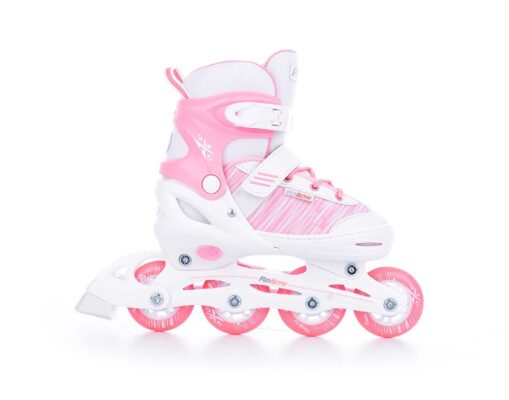 Patine Reglabile TEMPISH ORIN GIRL DUO pink alb 38-41 - imagine 3
