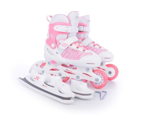 Patine Reglabile TEMPISH ORIN GIRL DUO pink alb 38-41 - imagine 6