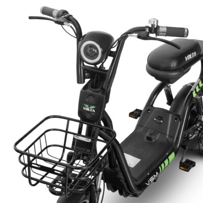 Scuter electric VOLTAROM model VSM negru cu pedale 220W fara permis 1 loc - imagine 3