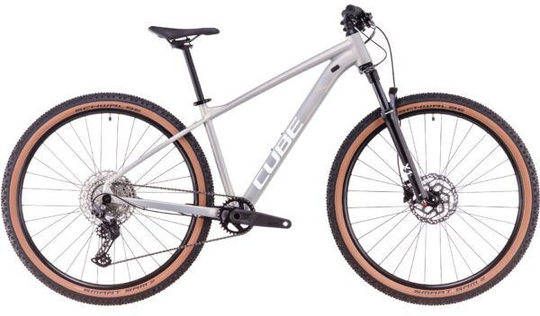 BICICLETA CUBE ATTENTION PRO SWITCHGREY WHITE 2025 cadru XL (22") - roti 29"